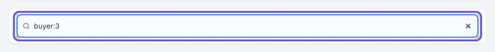 The Search this show box with buyer:3 typed in it, circled.